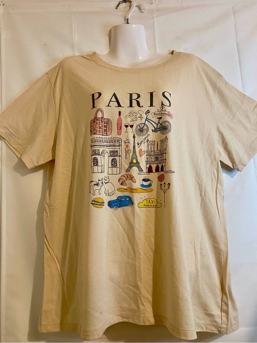 Women’s Paris Graphic Short Sleeve Tee - Cream